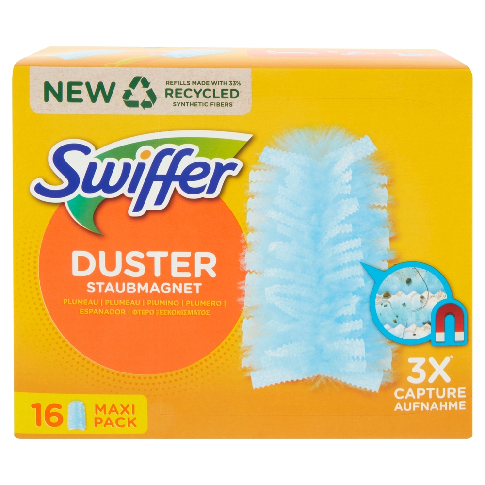 Swiffer Duster Cattura Polvere - Ricarica 16 Piumini per spolverare